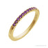 Sapphire Row Natural Birthstone Stacking Ring - Amethyst, 10K Yellow Gold
