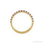 Sapphire Row Natural Birthstone Stacking Ring - Amethyst, 10K Yellow Gold (view 2)