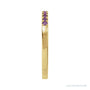 Sapphire Row Natural Birthstone Stacking Ring - Amethyst, 10K Yellow Gold (view 3)