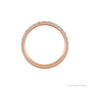 Sapphire Row Natural Birthstone Stacking Ring - Aquamarine, 14K Rose Gold (view 2)