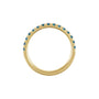 Sapphire Row Natural Birthstone Stacking Ring - London Blue Topaz, 10K Yellow Gold (view 2)
