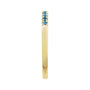Sapphire Row Natural Birthstone Stacking Ring - London Blue Topaz, 10K Yellow Gold (view 3)