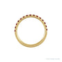 Sapphire Row Natural Birthstone Stacking Ring - Mozambique Garnet, 10K Yellow Gold (view 2)