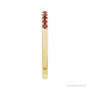 Sapphire Row Natural Birthstone Stacking Ring - Mozambique Garnet, 10K Yellow Gold (view 3)