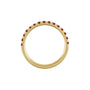 Sapphire Row Natural Birthstone Stacking Ring - Mozambique Garnet, 14K Yellow Gold (view 2)