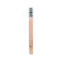 Sapphire Row Natural Birthstone Stacking Ring - London Blue Topaz, 10K Rose Gold (view 3)