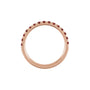 Sapphire Row Natural Birthstone Stacking Ring - Mozambique Garnet, 14K Rose Gold (view 2)