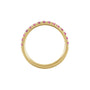 Sapphire Row Natural Birthstone Stacking Ring - Pink Tourmaline, 10K Yellow Gold (view 2)