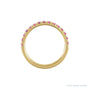 Sapphire Row Natural Birthstone Stacking Ring - Pink Tourmaline, 14K Yellow Gold (view 2)