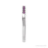 Sapphire Row Natural Birthstone Stacking Ring - Amethyst, 10K White Gold (view 3)