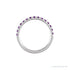 Sapphire Row Natural Birthstone Stacking Ring - Amethyst, 14K White Gold (view 2)