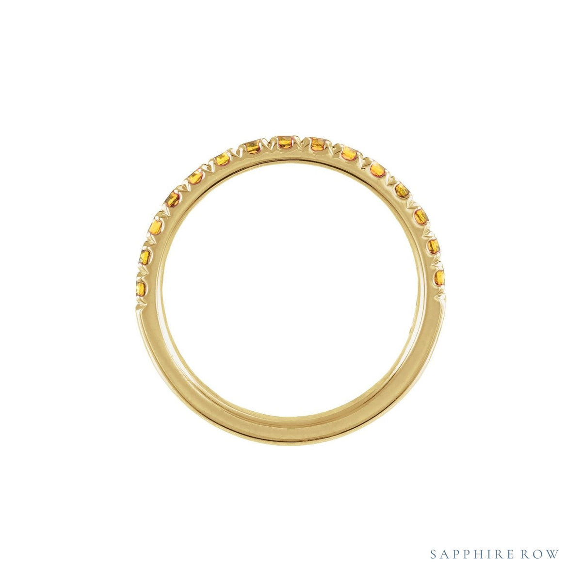 Sapphire Row Natural Birthstone Stacking Ring - Citrine, 10K Yellow Gold (view 2)