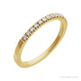 Sapphire Row Natural Birthstone Stacking Ring - Diamond, 10K Yellow Gold
