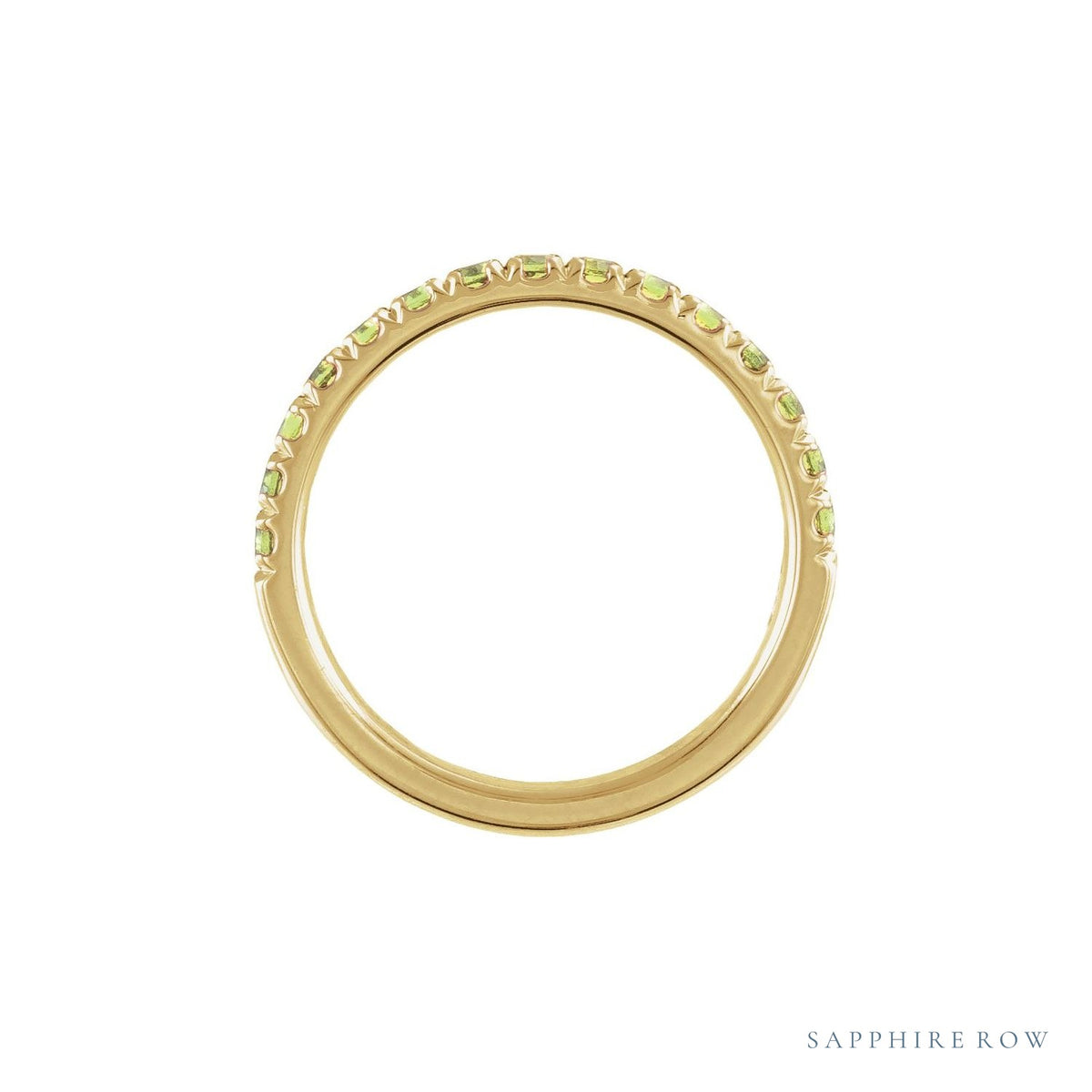 Sapphire Row Natural Birthstone Stacking Ring - Diamond, 10K Yellow Gold (view 2)