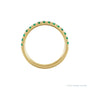 Sapphire Row Natural Birthstone Stacking Ring - Emerald, 14K Yellow Gold (view 2)