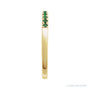Sapphire Row Natural Birthstone Stacking Ring - Emerald, 14K Yellow Gold (view 3)