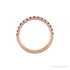 Sapphire Row Natural Birthstone Stacking Ring - Amethyst, 10K Rose Gold (view 2)