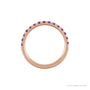 Sapphire Row Natural Birthstone Stacking Ring - Amethyst, 14K Rose Gold (view 2)