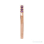 Sapphire Row Natural Birthstone Stacking Ring - Amethyst, 14K Rose Gold (view 3)