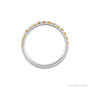 Sapphire Row Natural Birthstone Stacking Ring - Citrine, 10K White Gold (view 2)