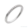 Sapphire Row Natural Birthstone Stacking Ring - Diamond, 10K White Gold