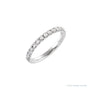 Sapphire Row Natural Birthstone Stacking Ring - Diamond, 14K White Gold
