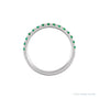 Sapphire Row Natural Birthstone Stacking Ring - Emerald, 14K White Gold (view 2)