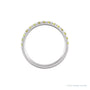 Sapphire Row Natural Birthstone Stacking Ring - Peridot, 10K White Gold (view 2)