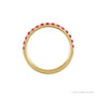Sapphire Row Natural Birthstone Stacking Ring - Ruby, 14K Yellow Gold (view 2)