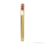 Sapphire Row Natural Birthstone Stacking Ring - Ruby, 14K Yellow Gold (view 3)