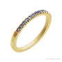 Sapphire Row Natural Birthstone Stacking Ring - Alexandrite, 14K Yellow Gold