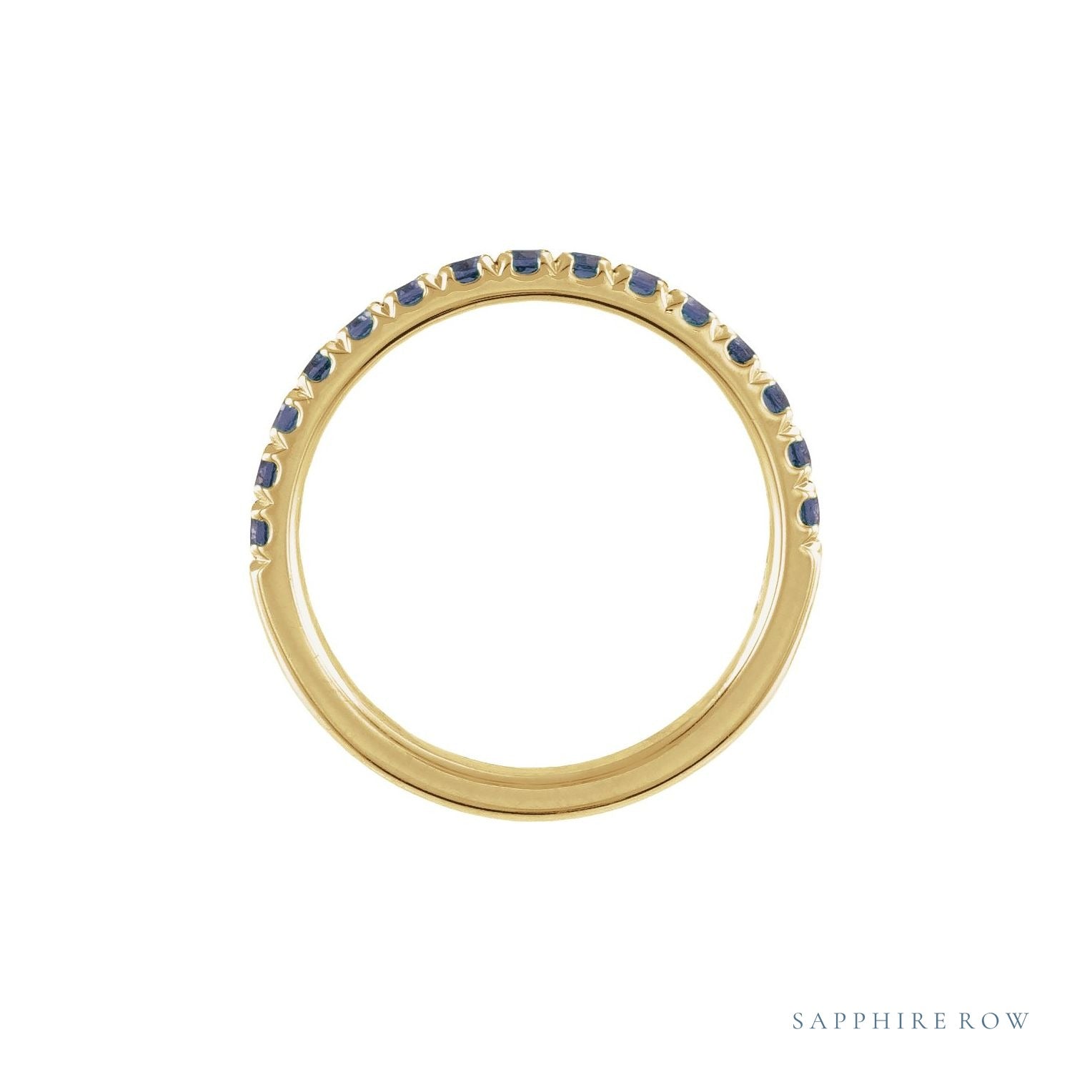 Sapphire Row Natural Birthstone Stacking Ring - Alexandrite, 14K Yellow Gold (view 2)