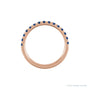 Sapphire Row Natural Birthstone Stacking Ring - Blue Sapphire, 14K Rose Gold (view 2)