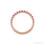 Sapphire Row Natural Birthstone Stacking Ring - Ruby, 10K Rose Gold (view 2)