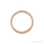 Sapphire Row Natural Birthstone Stacking Ring - Diamond, 10K Rose Gold