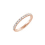 Sapphire Row Natural Birthstone Stacking Ring - Diamond, 14K Rose Gold