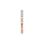Sapphire Row Natural Birthstone Stacking Ring - Diamond, 14K Rose Gold (view 3)