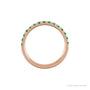 Sapphire Row Natural Birthstone Stacking Ring - Emerald, 10K Rose Gold (view 2)