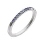Sapphire Row Lab-Grown Birthstone Stacking Ring - Alexandrite, 14K White Gold