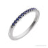 Sapphire Row Lab-Grown Birthstone Stacking Ring - Blue Sapphire, 10K White Gold