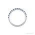 Sapphire Row Lab-Grown Birthstone Stacking Ring - Blue Sapphire, 10K White Gold (view 2)