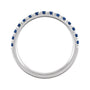 Sapphire Row Lab-Grown Birthstone Stacking Ring - Blue Sapphire, 14K White Gold (view 2)