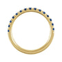 Sapphire Row Lab-Grown Birthstone Stacking Ring - Blue Sapphire, 14K Yellow Gold (view 2)