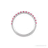Sapphire Row Lab-Grown Birthstone Stacking Ring - Ruby, 14K White Gold (view 2)