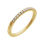 Sapphire Row Lab-Grown Birthstone Stacking Ring - Diamond, 10K Yellow Gold