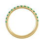 Sapphire Row Lab-Grown Birthstone Stacking Ring - Emerald, 10K Yellow Gold (view 2)