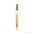 Sapphire Row Lab-Grown Birthstone Stacking Ring - Emerald, 10K Yellow Gold (view 3)