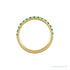 Sapphire Row Lab-Grown Birthstone Stacking Ring - Emerald, 14K Yellow Gold (view 2)