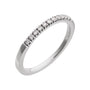 Sapphire Row Lab-Grown Birthstone Stacking Ring - Diamond, 10K White Gold