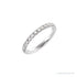 Sapphire Row Lab-Grown Birthstone Stacking Ring - Diamond, 14K White Gold